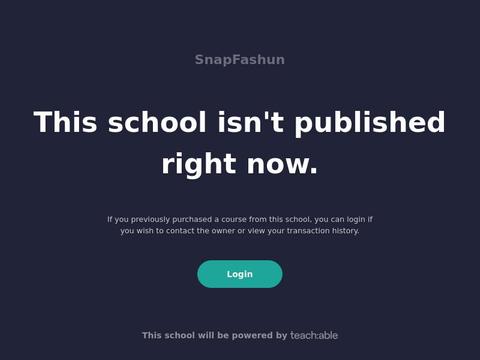 Snapfashun.Teachable.Com Coupons and Promo Code