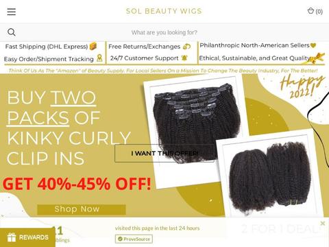 Sol Beauty Wigs Coupons and Promo Code