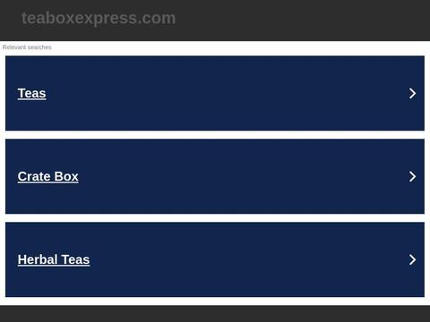 TeaBox Express Coupons and Promo Code
