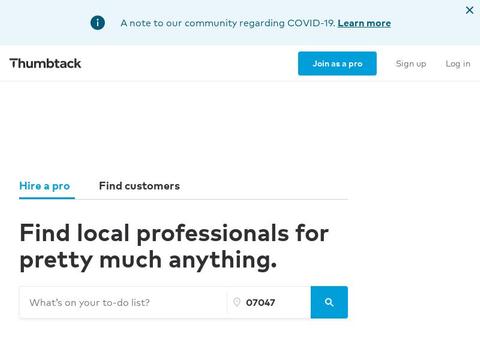 Thumbtack.Com Coupons and Promo Code