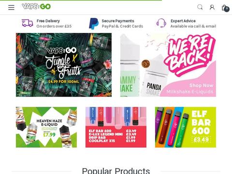 Vapeandgo.Co.Uk Coupons and Promo Code