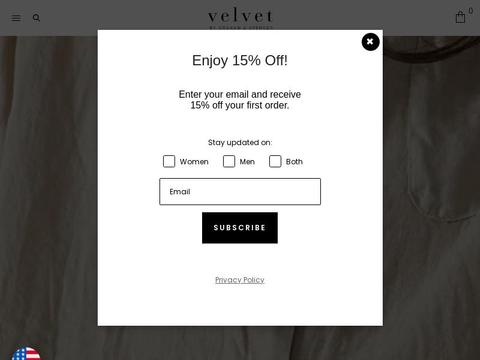Velvet by Graham & Spencer Coupons and Promo Code