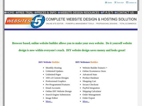 websitesin5.com Coupons and Promo Code