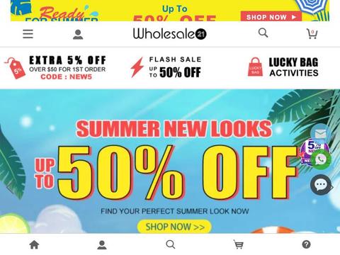 Wholesale21 Coupons and Promo Code