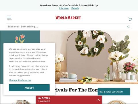 Worldmarket.Com Coupons and Promo Code