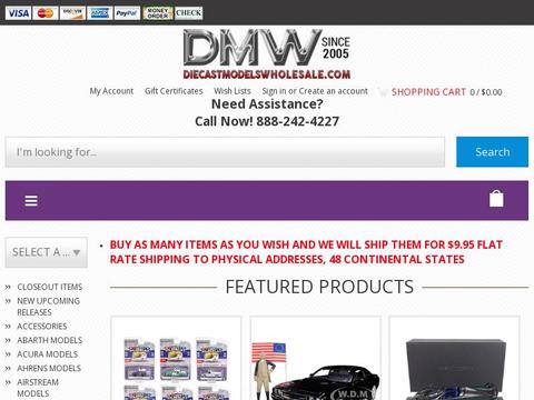 www.diecastmodelswholesale.com Coupons and Promo Code