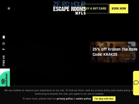 Zerohourescaperooms.Com Coupons and Promo Code