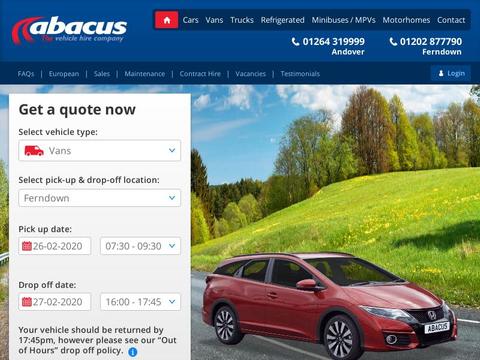 Abacusvehiclehire.Co.Uk Coupons and Promo Code