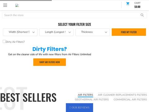AIR FILTERS UNLIMITED Coupons and Promo Code