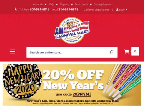 American Carnival Mart Coupons and Promo Code