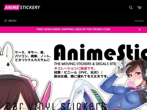 Animestickery.Com Coupons and Promo Code