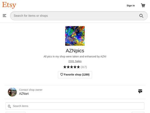 Aznpics.Etsy.Com Coupons and Promo Code