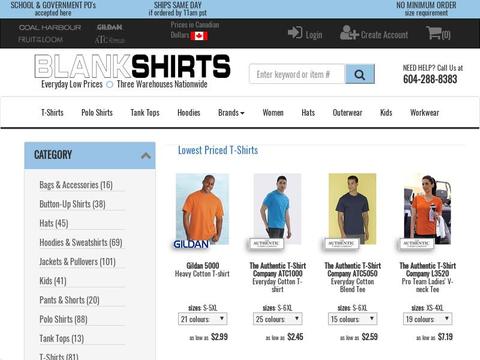 Blankshirts.Ca Coupons and Promo Code