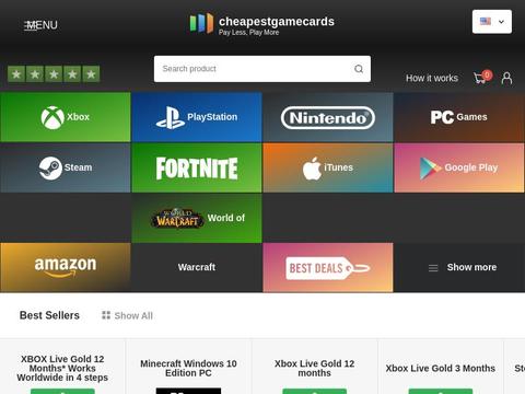Cheapestgamecards.Com Coupons and Promo Code