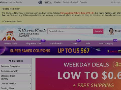 DoreenBeads Coupons and Promo Code