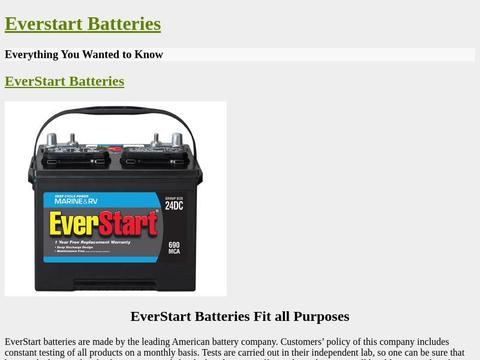 EverStart Batteries Coupons and Promo Code