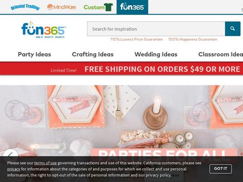 Fun365.Orientaltrading.Com Coupons and Promo Code