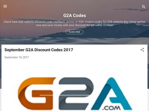 G2A-Code.Blogspot.Com Coupons G2A-Code.Blogspot.Com Coupons and Promo Code