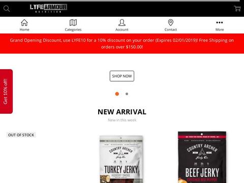 Lyfe Armour Nutrition Coupons and Promo Code