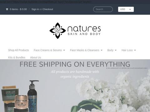 Naturesskinandbody.com Coupons and Promo Code