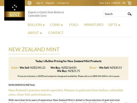 New Zealand Mint Coupons and Promo Code