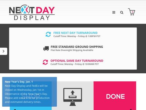 Next Day Display Coupons and Promo Code