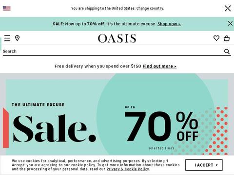 Oasis Clothing Coupons and Promo Code