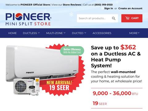 Pioneer Mini Split Coupons and Promo Code