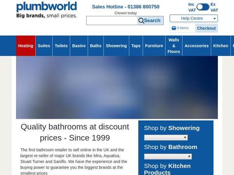 Plumbworld.Co.Uk Coupons and Promo Code