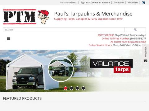 PTM Tarps Coupons and Promo Code