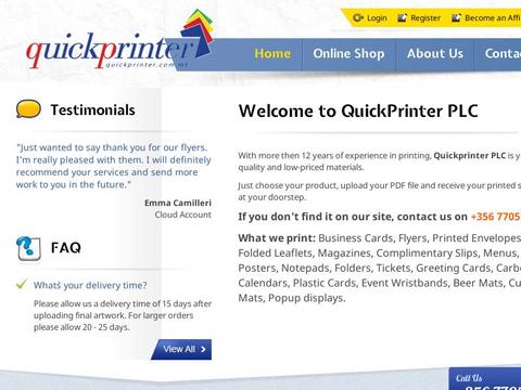 Quickprinter.com.mt Coupons and Promo Code