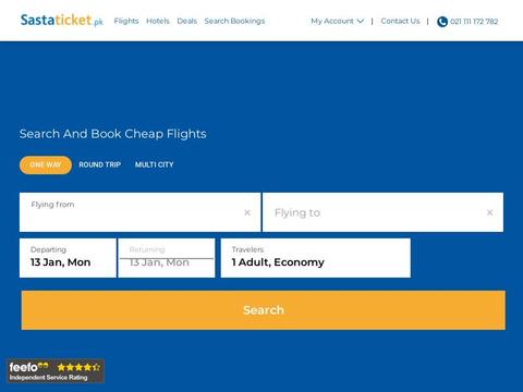 Sastaticket.Pk Coupons and Promo Code