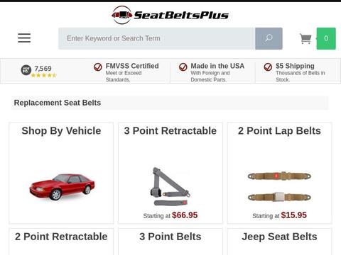 Seatbeltsplus.Com Coupons and Promo Code