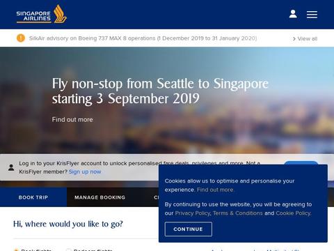 Singapore Airlines Coupons and Promo Code