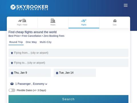 Skybooker Coupons and Promo Code