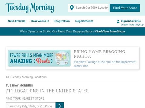 Stores.Tuesdaymorning.Com Coupons and Promo Code