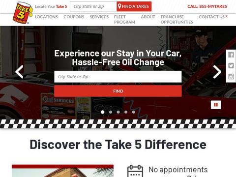 Take 5 Oil Change Coupons Take 5 Oil Change Coupons and Promo Code