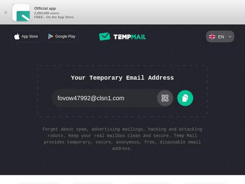 Temp-Mail.Org Coupons and Promo Code