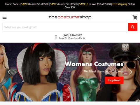 The Costume Shop Coupons and Promo Code