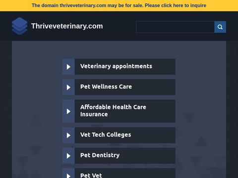 Thriveveterinary.Com Coupons and Promo Code