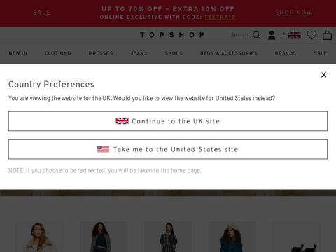 Topshop Coupons and Promo Code